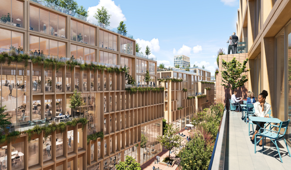 Rendering von Stockholm Wood City