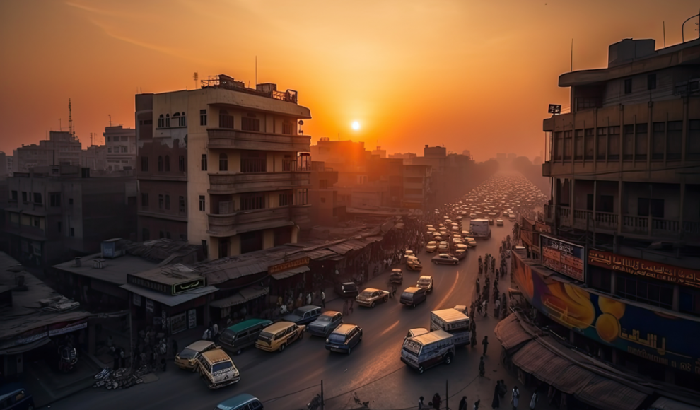 Smog in der pakistanischen Großstadt Lahore