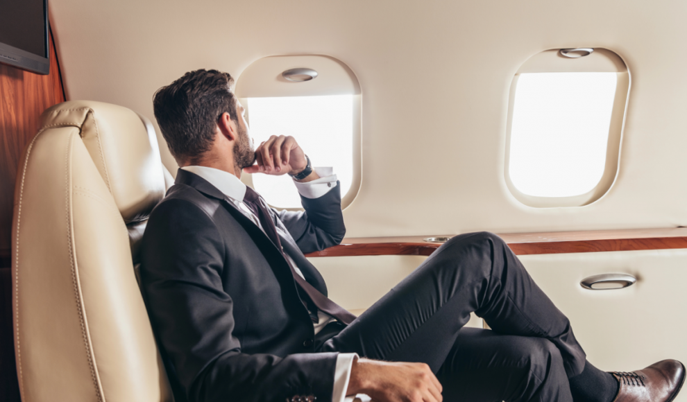 Klimaschädlicher Flug in der Business-Class