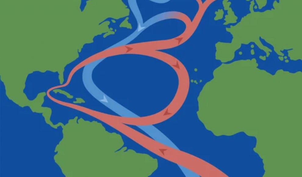 Atlantische meridionale Umwälzströmung (AMOC) wird schwächer