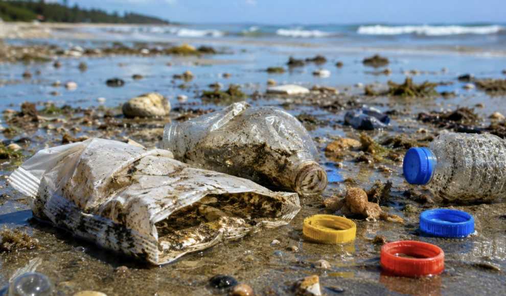 Lebensmittelverpackungen dominieren Plastikmüll im Meer