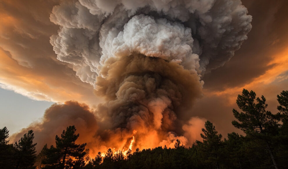 Waldbrand in Frankreich erzeugt sein eigenes Gewitter