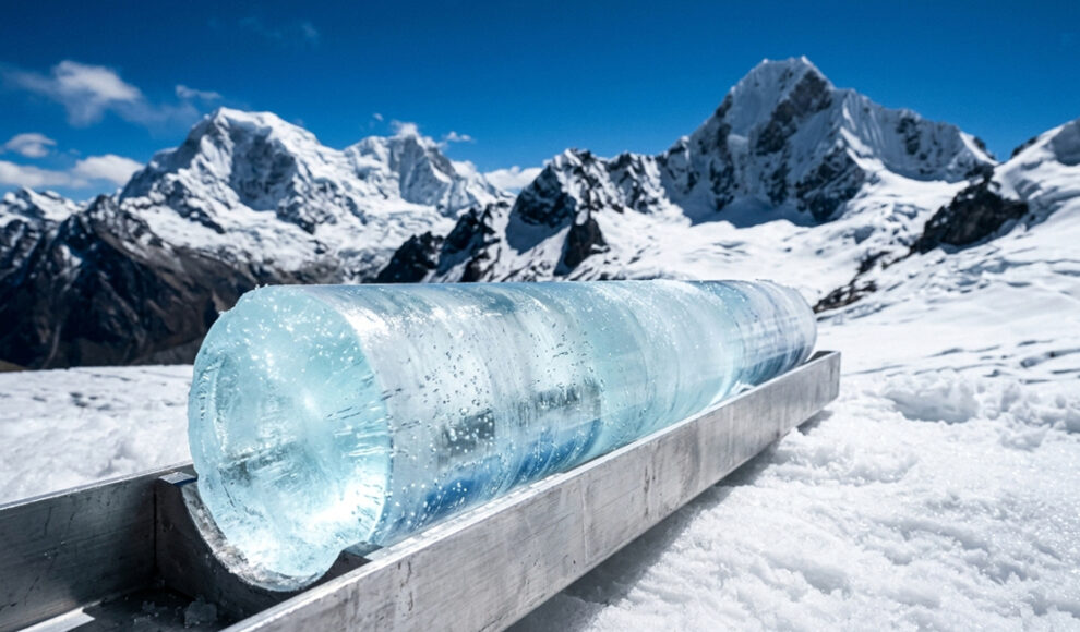 Eisbohrkern aus 6700 Metern Höhe schließt eine Lücke im Klimaarchiv