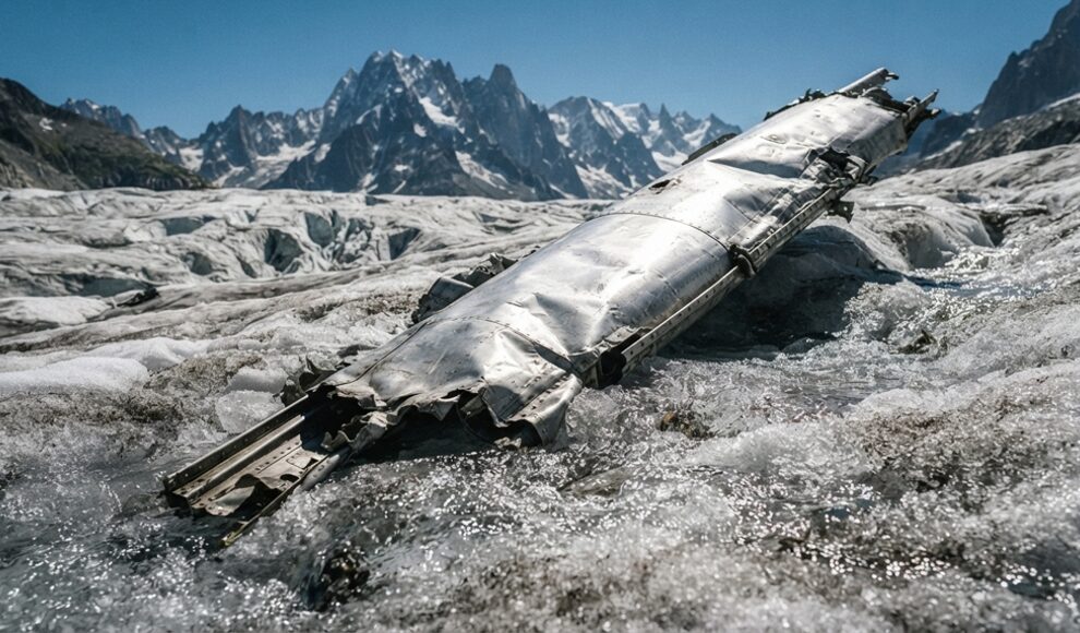Schweizer Gletscher gibt nach 63 Jahren Teile eines Flugzeugs frei