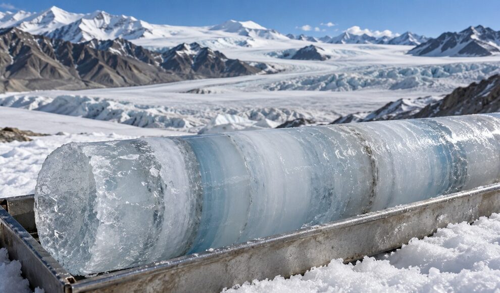 Eisbohrkern aus Tibet bewahrt 128.000 Jahre Klimageschichte