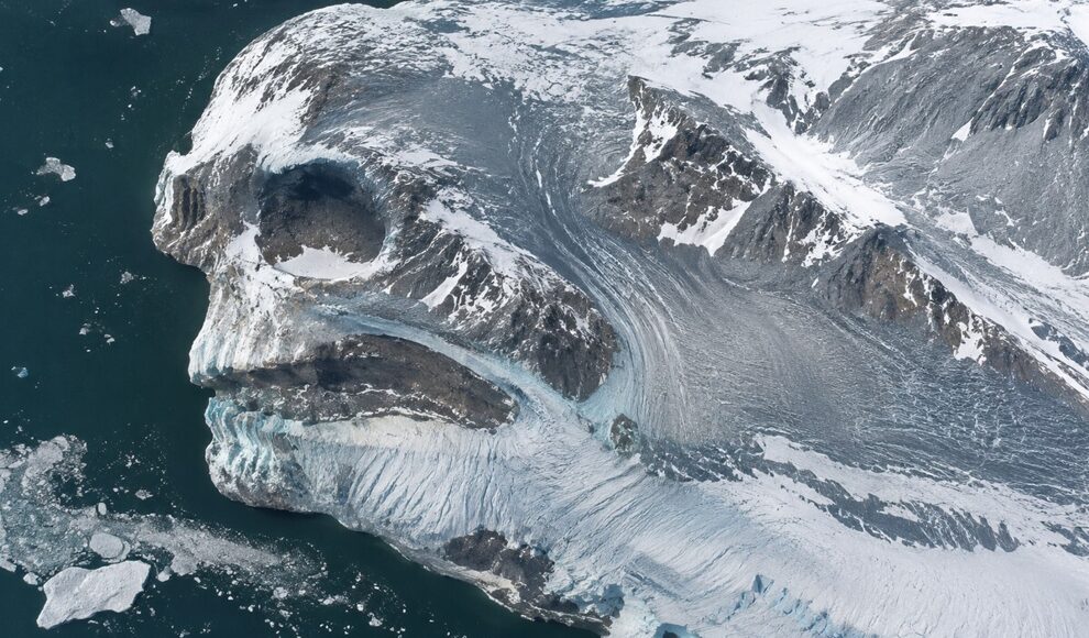Eisschädel auf Vega Island tritt nach warmem Winter hervor